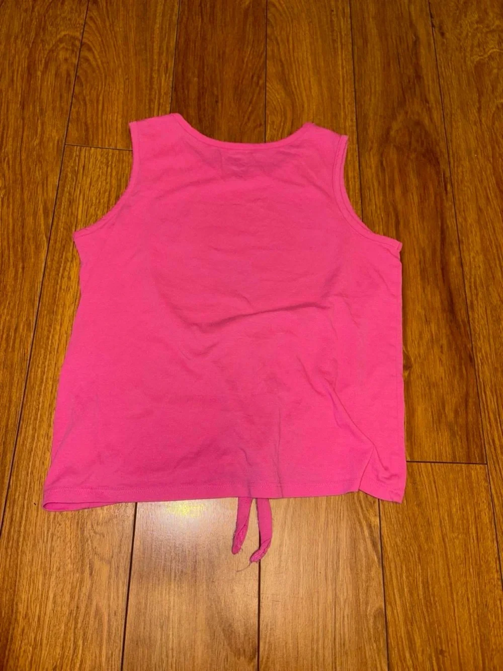 Pink Justice tank top with sparkle graphic design